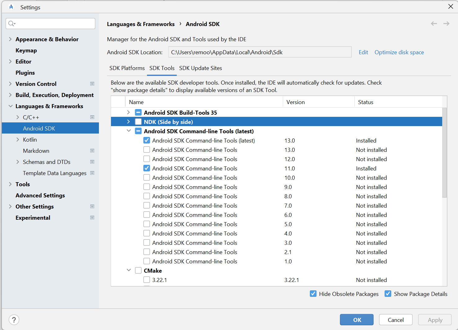 Android 34 Command Line Tools